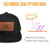 Personalized Infant Baseball Hat Cap: Custom Name Leather Patch Sun Hats for Baby Boys 0-2 Years - Outdoor Adjustable Snapback Caps Gifts for Toddler Girls(Small) view 3