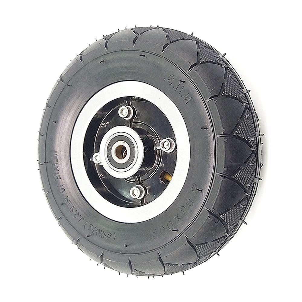 Scooter Replacement Wheels Electric Scooter Tires,8-inch Electric Scooter Front and Rear Wheels 200x50 Non-Slip Wear-Resistant Tire Replacement Parts,1 Belt Solid Wheel(1 red Solid Wheel)