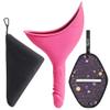 Rquite Female Urinal Pee Cloth Set, Portable Urinal for Women, Reusable Pee Funnel & Rag, Silicone Female Urination Device with Discreet Storage Bag, She Pee Cup for Women Stand to Pee, Funny Gag Gift view 1
