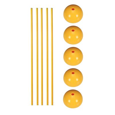 ZAQYCM Speed and Agility Turf Training Poles 5 Pcs for Soccer/Football/Basketball/Baseball, Heav Duty Filled Base for Water and Sand, Kids Teens Adults Coaching Stick (Size : 59in/1.5m)