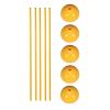 ZAQYCM Speed and Agility Turf Training Poles 5 Pcs for Soccer/Football/Basketball/Baseball, Heav Duty Filled Base for Water and Sand, Kids Teens Adults Coaching Stick (Size : 59in/1.5m) view 1