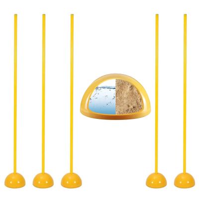 ZAQYCM Soccer Coaching Sticks with Filled Base, 5 Pcs Agility Training Slalom Pole for Football Basketball Baseball & Horse, Backyard Garden School Gym Indoor Outdoor (Size : 59in/1.5m)