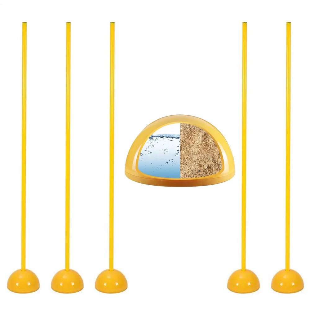 ZAQYCM Soccer Coaching Sticks with Filled Base, 5 Pcs Agility Training Slalom Pole for Football Basketball Baseball & Horse, Backyard Garden School Gym Indoor Outdoor (Size : 59in/1.5m)