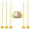 ZAQYCM Soccer Coaching Sticks with Filled Base, 5 Pcs Agility Training Slalom Pole for Football Basketball Baseball & Horse, Backyard Garden School Gym Indoor Outdoor (Size : 59in/1.5m) view 1