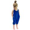 Baby Girls Romper Cute Sleeveless Halter Romper Jumpsuit Pants Toddler Kid Clothes with Pocket (Blue, 18-24 Months) view 1