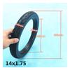 Scooter Replacement Wheels Electric Scooter Tires,14-inch Explosion-Proof Solid Tires Non-Slip Wear-Resistant Maintenance-Free Puncture-Resistant Durable,1.75/2.5/3.2(3.2) view 2