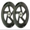 Scooter Replacement Wheels Tire Scooter Wheels 125mm,Pro Stunt Scooter Replacement PU Wheels,for Kids Foldable Micro Scooters Electric Scooter Tires(Black) view 1