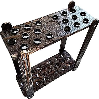 BAZAC Snooker Accessories,Easy to Assemble,for Schools, Homes, Game Rooms,Clubs,Fishing Rod Golf,Holds 18 Cues,Billiard Wall Rack