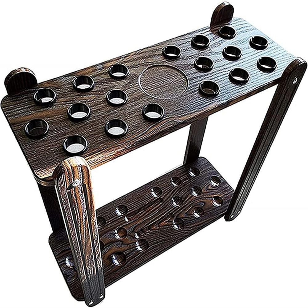 BAZAC Snooker Accessories,Easy to Assemble,for Schools, Homes, Game Rooms,Clubs,Fishing Rod Golf,Holds 18 Cues,Billiard Wall Rack