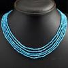 169 Cts Earth Mined 5 Strand Blue Apatite Round Cut Beaded Necklace CHIK_NECKLACE-45658 view 2