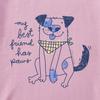 Life is Good Kids Crusher T My Best Friend Has Paws on Violet Purple - Size Large view 2