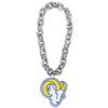 Aminco Los Angeles Rams Ram Head Logo NFL Fan Chain, Silver