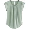 FlekmanArt Tube Tops for Women Blouses & Button-Down Shirts Casual Tops for Women Trendy Shirt Dresses for Women Hawaiian Shirts for Women Summer Tops Puff Sleeve Tops for Women5-Mint Green,Large view 1