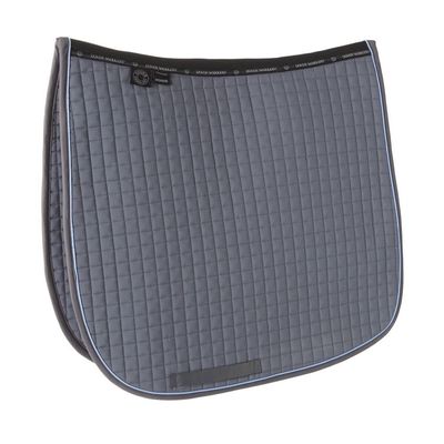 Dover Saddlery Contour Piped Mesh Spine Dressage Pad - White/Black/White - Dressage