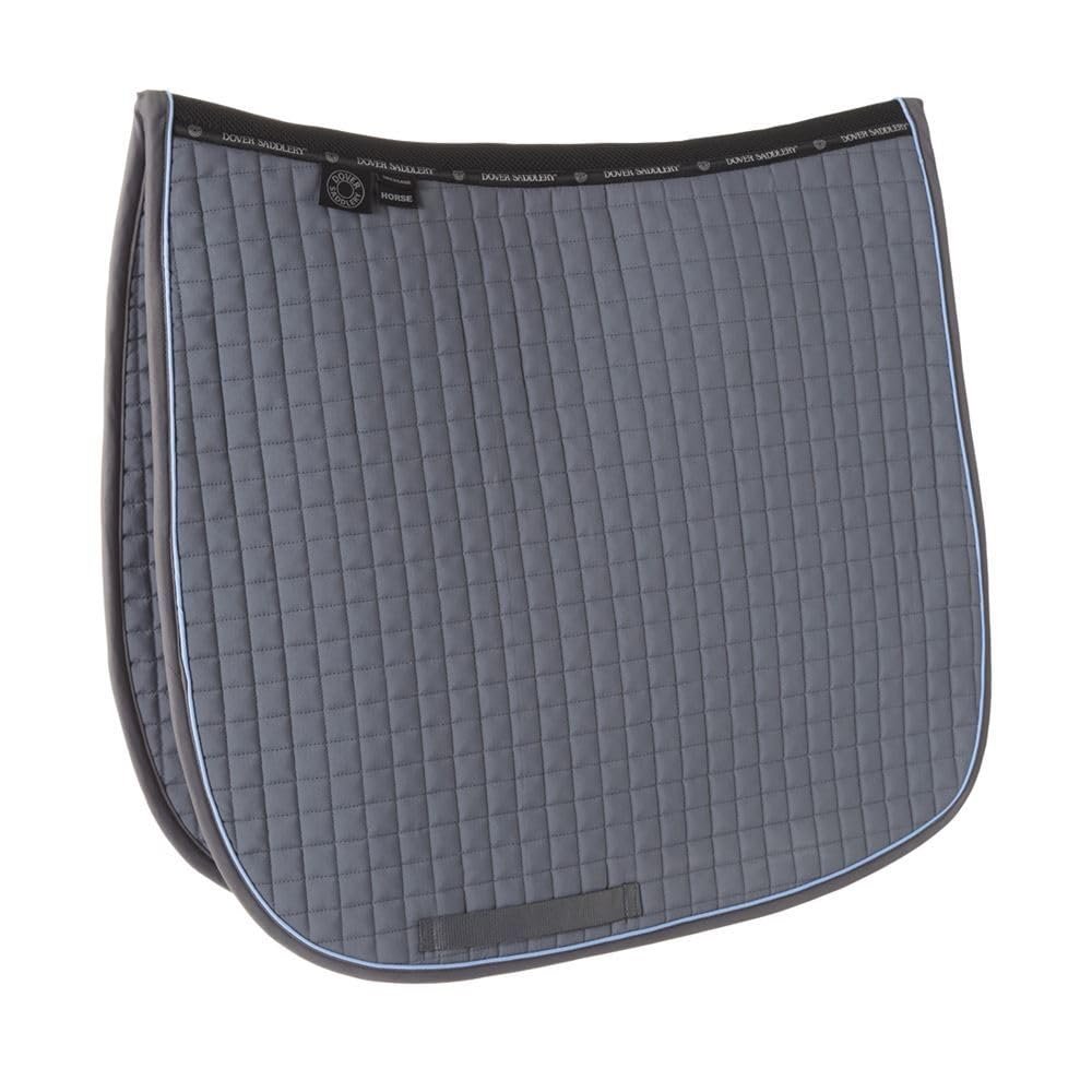 Dover Saddlery Contour Piped Mesh Spine Dressage Pad - White/Black/White - Dressage