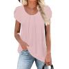 FlekmanArt Womens T Shirts Maternity Tops Maternity Tank Tops for Women 3/4 Sleeve Tops for Women Summer Tops for Women 2025 Western Tops for Women Summer Blouses for Women 20256-Pink,Medium view 2