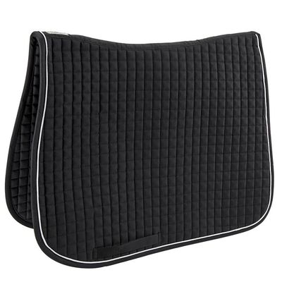Dover Saddlery Quilted Dressage Square with Piping - Burgundy/White/Burgundy - Dress