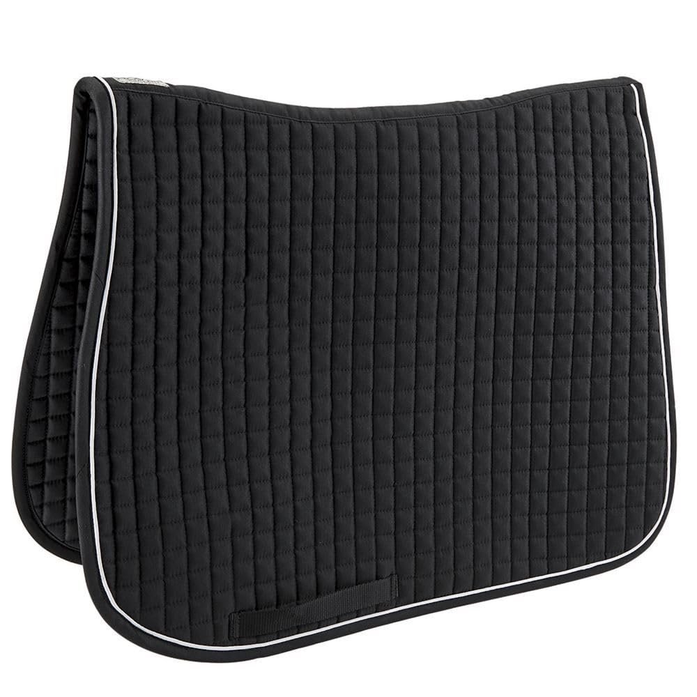 Dover Saddlery Quilted Dressage Square with Piping - Burgundy/White/Burgundy - Dress