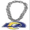 Aminco Los Angeles Rams LA Logo NFL Fan Chain, Silver view 1