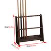 BAZAC Billiard Cue Racks,Holds Up to 6/10/12/18 Cues,Dark Wood Grain Finish Cue Stand Sticks - Floor Stand-10 Holes||Dark Wood Grain view 4