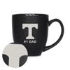 Rico Industries NCAA Tennessee Volunteers #1 Dad 15oz Laser Engraved Matte Black Ceramic Bistro Mug - for Hot or Cold Drinks view 1