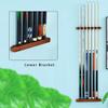 BAZAC Snooker Pool Cue Rack - Wall Mount, Stable and Durable, for Kids Club Ballroom Game Room Pool Table Accessories, Billiard Sticks Holder 6 Cues view 4