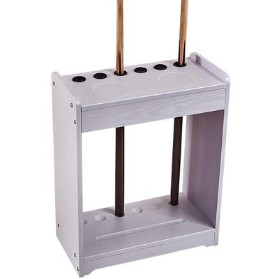 Pool Cue Stick Holder,Cabinet Type 6-Hole Snooker Stick Stand,Space-Saving Set Floor Ball Cue Standing Rack-White||48x24x60cm