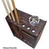 Pool Cue Stick Holder,Cabinet Type 6-Hole Snooker Stick Stand,Space-Saving Set Floor Ball Cue Standing Rack-White||48x24x60cm view 2