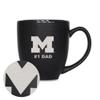 Rico Industries NCAA Michigan Wolverines #1 Dad 15oz Laser Engraved Matte Black Ceramic Bistro Mug - for Hot or Cold Drinks view 1