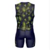 Sparx Men`s Triathlon Suit Trisuit Race Skinsuit Cycling Speed Suit Italian Fabric Swimskin (Green Cubes, XL) view 4