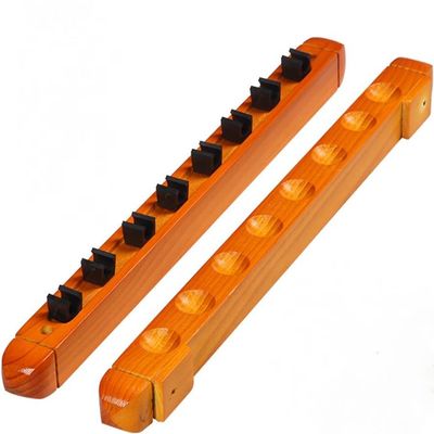 BAZAC Pool Cue Rack -Pool Stick Holder Solid Wood Material, Strong and Durable, Snap Design, 8 Holes/10 Holes Optional-Snooker Billiard Cue Racks