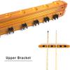 BAZAC Billiard Stick Stand, Wood Pool Cue Rack Stick Holder Holds 6 Cues, Wall Mounting, 2 Pieces, Small Volume, Portable view 4