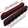 BAZAC Wall Mount Pool Cue Stick Holder, 6 Holes Pool Stick Rack,Band 6 Cue Stick Holder Clips,Wood Color/Red Wine Snooker Pool Billiards Accessories-Wood Color-Red Wine view 2