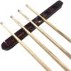 BAZAC Wall Mount Pool Cue Stick Holder, 6 Holes Pool Stick Rack,Band 6 Cue Stick Holder Clips,Wood Color/Red Wine Snooker Pool Billiards Accessories-Wood Color-Red Wine view 3