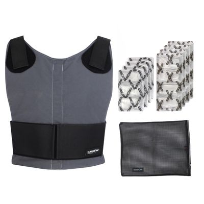 Glacier Tek Concealable Cooling Vest, 59 Degrees for 2.5 hours 8 Cool Packs, recharge in 30 minutes