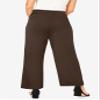 Jessica London Women's Plus Size Everyday Stretch Knit Wide Leg Pant - 12, Chocolate view 2