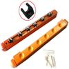 BAZAC Wall Mount Pool Cue Stick Holder, 6 Holes Pool Stick Rack,Band 6 Cue Stick Holder Clips,Wood Color/Red Wine Snooker Pool Billiards Accessories-Wood Color-Wood Color view 2