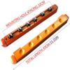 BAZAC Wall Mount Pool Cue Stick Holder, 6 Holes Pool Stick Rack,Band 6 Cue Stick Holder Clips,Wood Color/Red Wine Snooker Pool Billiards Accessories-Wood Color-Wood Color view 3