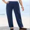 Roaman's Women's Plus Size Crease Front Knit Pant - 24 W, Dark Berry view 3