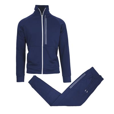 Galaxy by Harvic Men's Moisture Wicking Performance Active Sweater Track Jacket & Jogger 2-Piece Classic Set (Sizes, S-2XL)