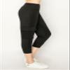 ALWAYS Women's Slim-fit Capri Jogger Track Cuff Sweatpants with Pockets Black Large view 2