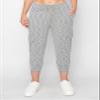 ALWAYS Women's Slim-fit Capri Jogger Track Cuff Sweatpants with Pockets Spacedye Grey Small view 2