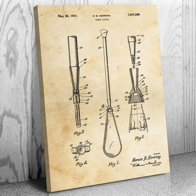 Canoe Paddle Patent Canvas Print (12x16) Cabin Decor, Fishing Gifts, Boat Decor, Dad Gifts, Lake House Decor, Gifts For Men, Man Cave Decor