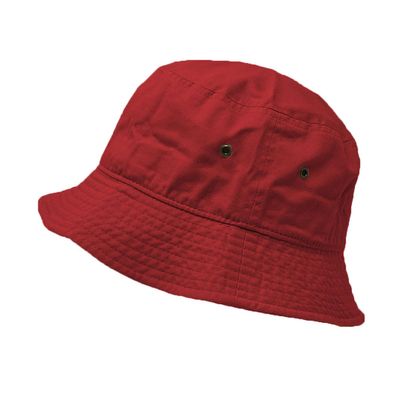 Unisex Solid Color 100% Cotton Bucket Hat Small Brim Packable Travel Summer Beach Hat (as1, Alpha, l, x_l, Red)