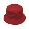 Unisex Solid Color 100% Cotton Bucket Hat Small Brim Packable Travel Summer Beach Hat (as1, Alpha, l, x_l, Red) view 3