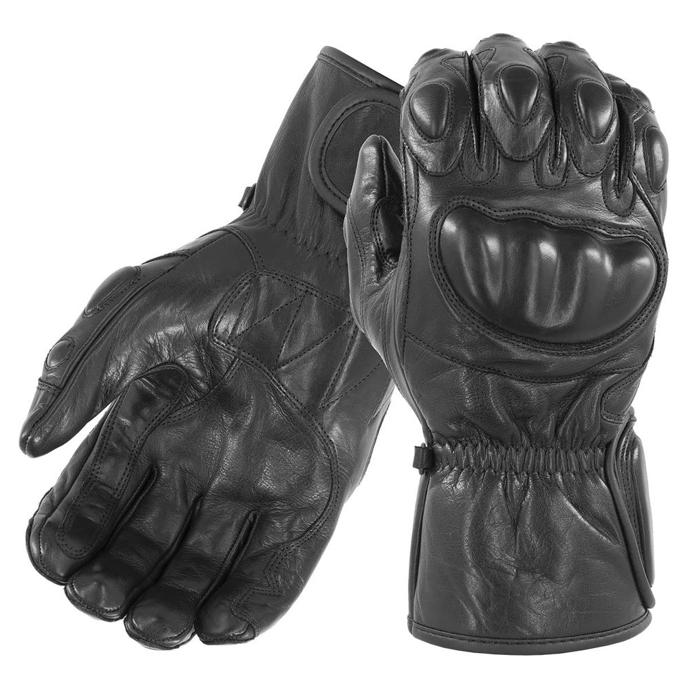 Damascus Gear: CRT100 Vector 1 Knuckle Protection Gloves - Carbon-Tek Fiber Knuckles, Leather with Foam Padding (Medium)