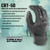 Damascus Gear: CRT50 Vector Knuckle Protection Gloves - Carbon-Tek Fiber Knuckles, Leather with Foam Padding (Small) view 3