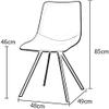 Dining Chairs Kitchen Living Room Lounge Chairs Metal Legs Backrest Chair PU Leather Cushion Makeup Chair (Color : Brown, Size : Golden Legs) view 2