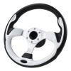 QYMOPAY 12.5inch Boat Steering Wheel, 3/4 Inch Axle Marine Steering Wheel Adapter, Yachts, Pontoon Boats white view 1