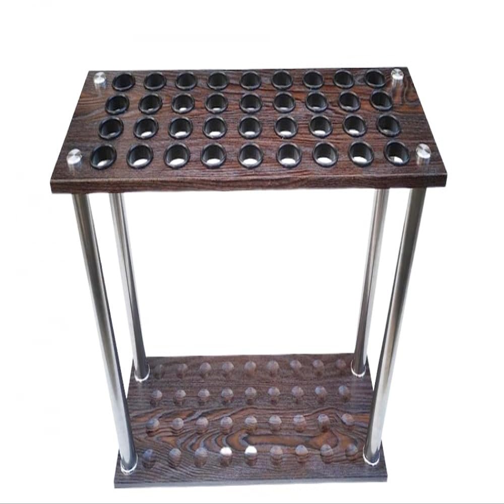 BAZAC Pool Cue Rack,Holds 36 Cues,Ball Cue Stand Rack,Stainless Steel Support Rod,Stand Billiard Pool Cue 24x9x24in.